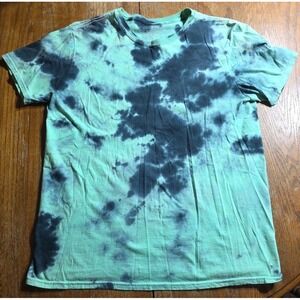 Vintage Buzz Tie Dye T Shirt Mens Medium‎ Blue Green 90s Y2K